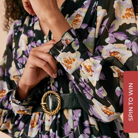 FLORAL RUFFLE DRESS - Picture 2 of 11